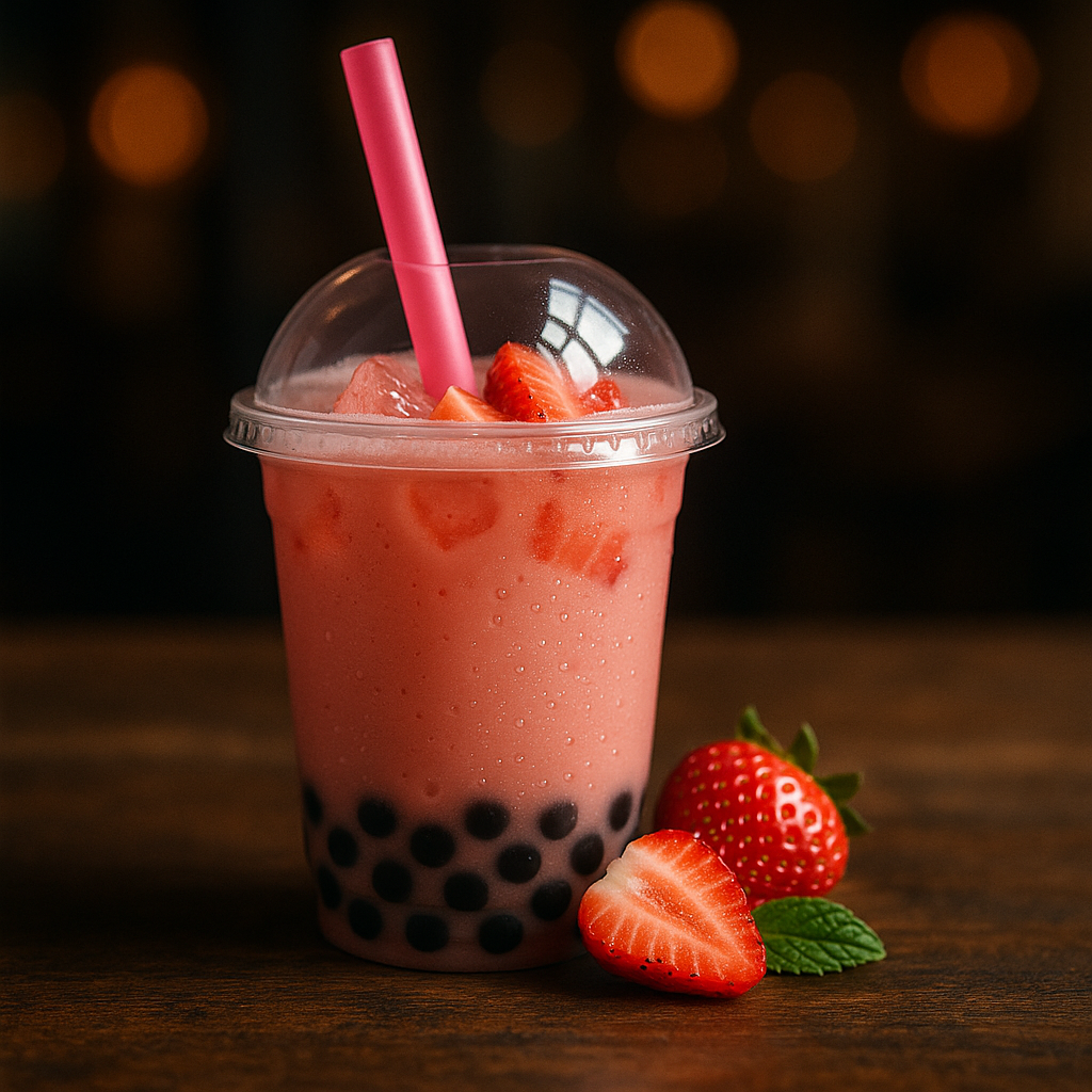 Çilekli Bubble Tea